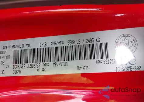 2018 Jeep Wrangler Jk Unlimited Sahara из США, поврежденный, VIN 1C4HJWEG1JL900737